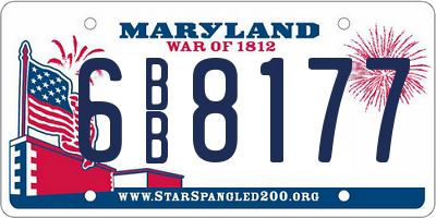 MD license plate 6BB8177