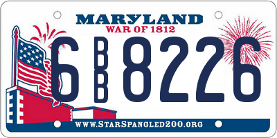 MD license plate 6BB8226