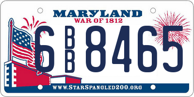 MD license plate 6BB8465