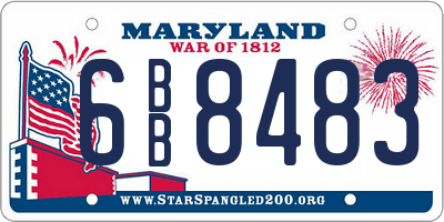 MD license plate 6BB8483