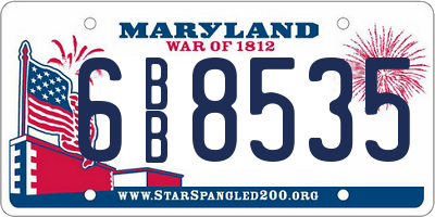MD license plate 6BB8535
