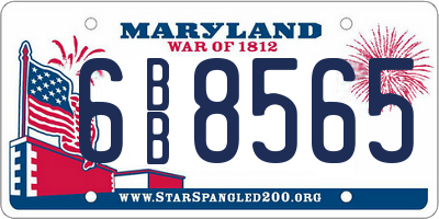 MD license plate 6BB8565