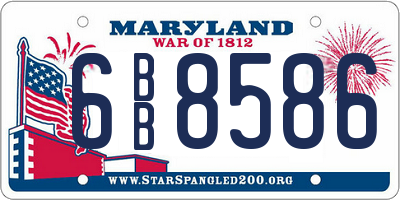 MD license plate 6BB8586