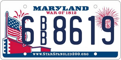 MD license plate 6BB8619
