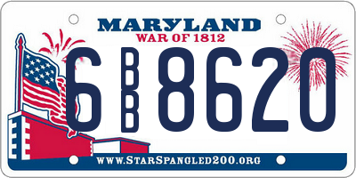 MD license plate 6BB8620