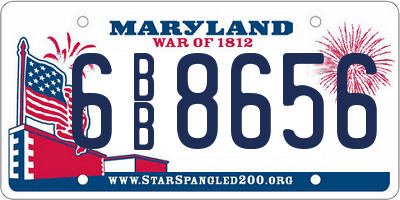 MD license plate 6BB8656