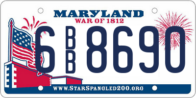 MD license plate 6BB8690