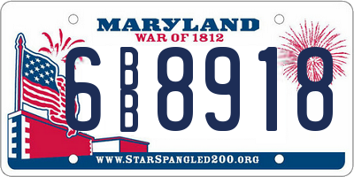 MD license plate 6BB8918