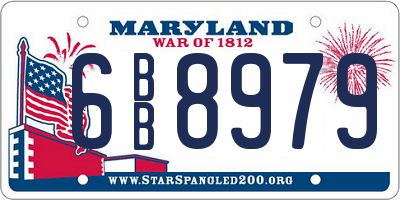 MD license plate 6BB8979