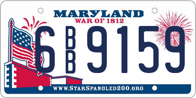 MD license plate 6BB9159