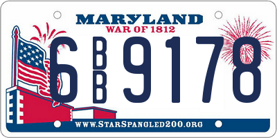 MD license plate 6BB9178