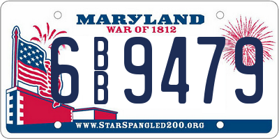 MD license plate 6BB9479