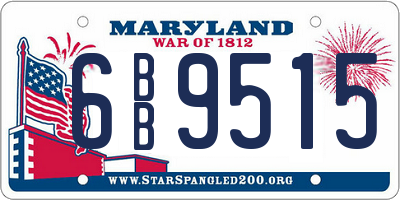 MD license plate 6BB9515