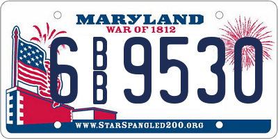 MD license plate 6BB9530