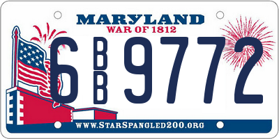 MD license plate 6BB9772