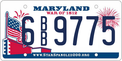 MD license plate 6BB9775