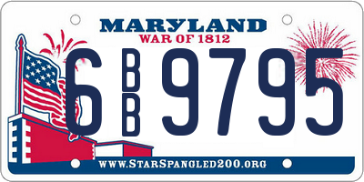 MD license plate 6BB9795