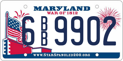 MD license plate 6BB9902