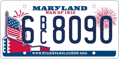 MD license plate 6BC8090