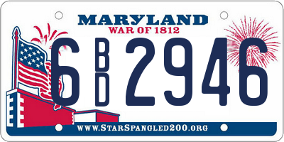 MD license plate 6BD2946
