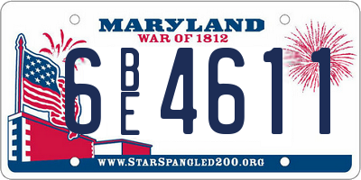 MD license plate 6BE4611