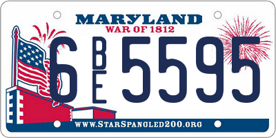 MD license plate 6BE5595
