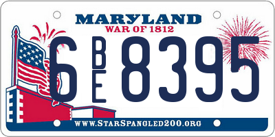 MD license plate 6BE8395