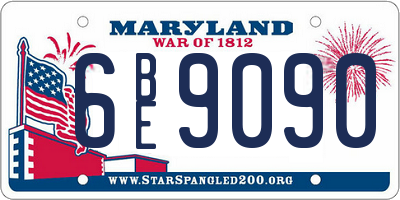MD license plate 6BE9090