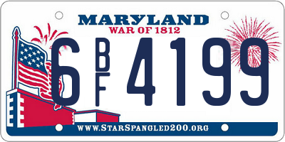 MD license plate 6BF4199