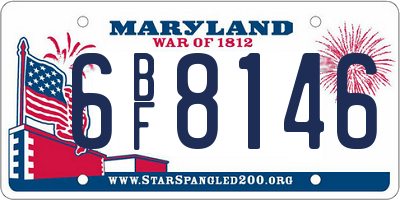 MD license plate 6BF8146
