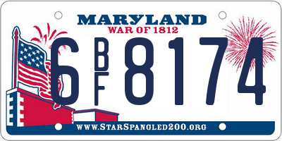 MD license plate 6BF8174