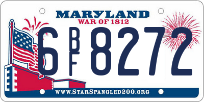 MD license plate 6BF8272