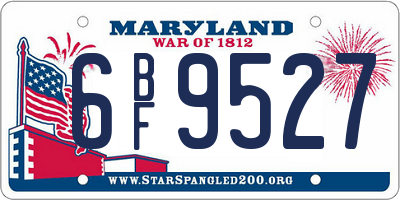 MD license plate 6BF9527
