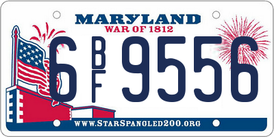MD license plate 6BF9556