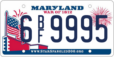 MD license plate 6BF9995