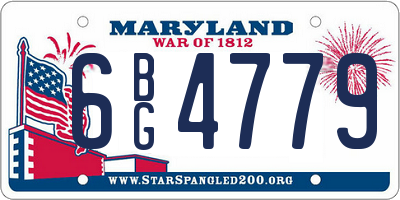 MD license plate 6BG4779