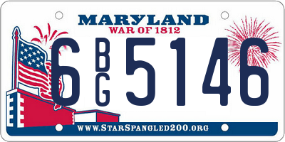 MD license plate 6BG5146