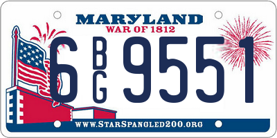 MD license plate 6BG9551