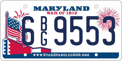 MD license plate 6BG9553