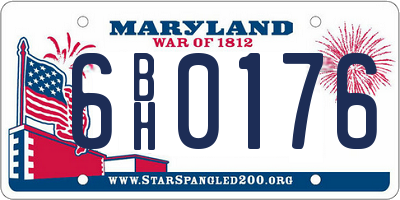 MD license plate 6BH0176