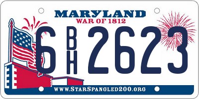 MD license plate 6BH2623
