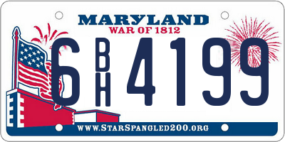 MD license plate 6BH4199
