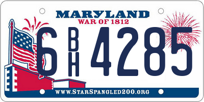 MD license plate 6BH4285