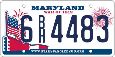 MD license plate 6BH4483