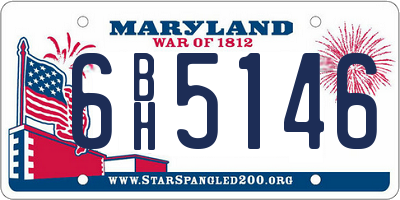 MD license plate 6BH5146