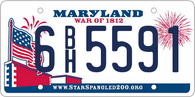 MD license plate 6BH5591