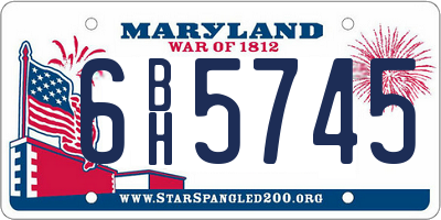 MD license plate 6BH5745