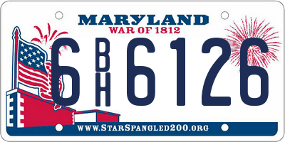 MD license plate 6BH6126