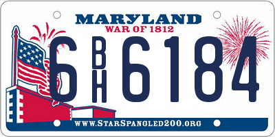 MD license plate 6BH6184