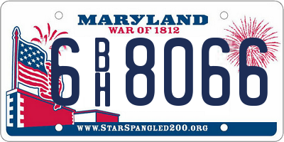MD license plate 6BH8066